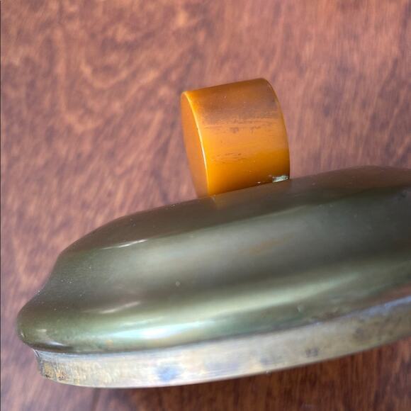 Vintage Benedict Maya Bronze Tobacco Humidor Container with Bakelite Handle - Picture 10 of 16